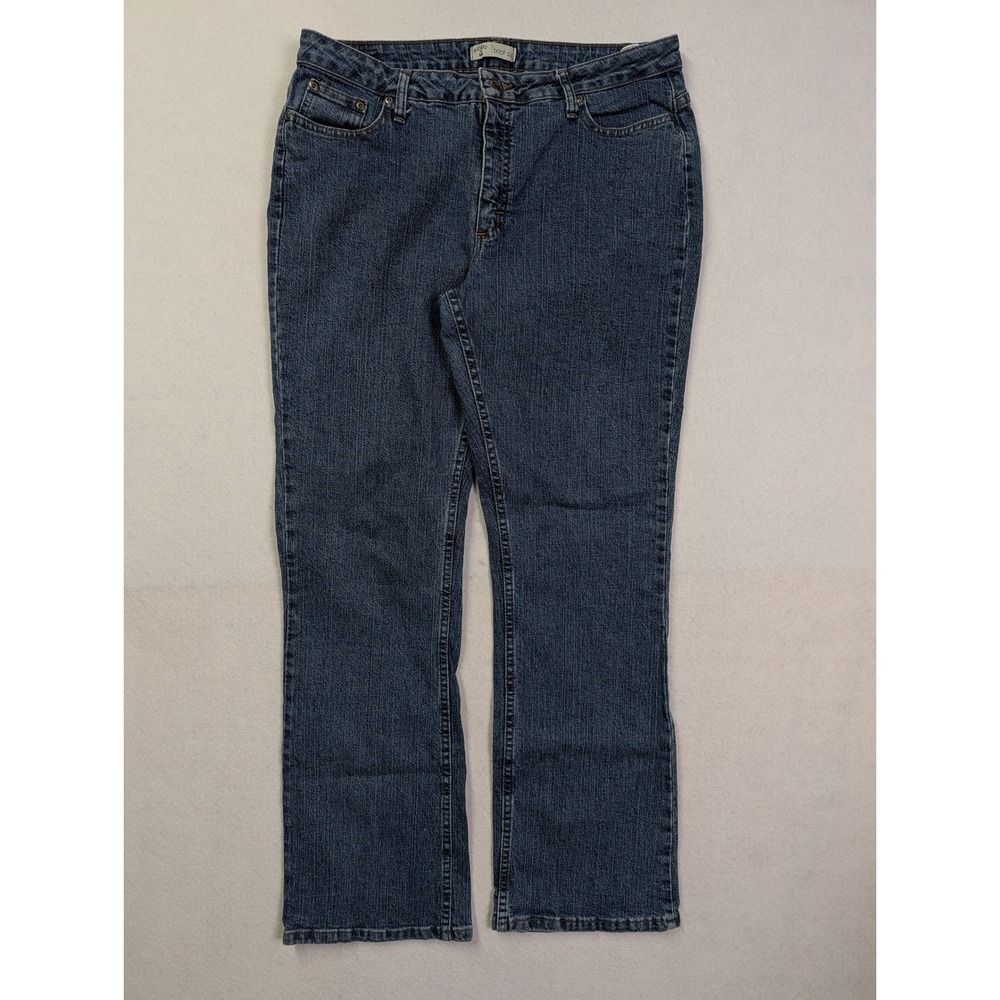 Riders by Lee Womens Bootcut Jeans Size‎ 16 M Stretch Denim Dark Wash Blue